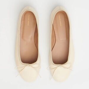 Mansur Gavriel Cream Dream Dance Ballerina Flats Minimalist Design